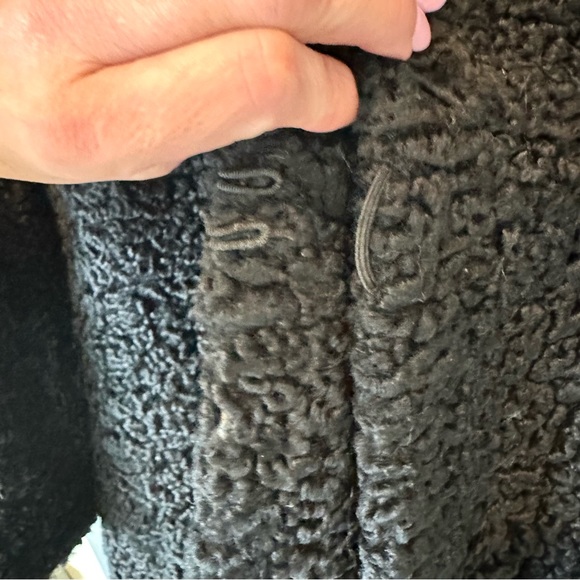 Vintage Furs By Rifken’s Black Jacket Brown Fur Trimmed Silk Lined - Picture 3 of 6